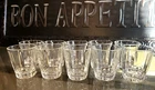10 Vintage Ribbed Clear Shot Glasses Federal Glass Set