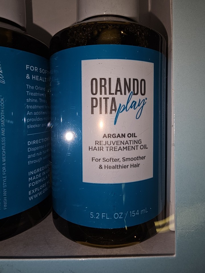 Orlando Pita Play Argan Oil Rejuvenating Hair Treatment Oil 5.2 Fl Oz