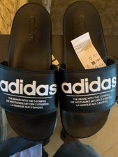 Adidas Adilette Comfort Cushioned Black Slides Sandals FX4293 Men's Size 8