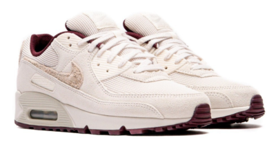 国内配送 NIKE W AIR MAX 90 SAIL/BURGUNDY CRUSH-VELVET BROWN Nike Air Max 90 PRM Sail Burgundy Crush HQ1712-001 Men's