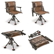 New Bolderton 360 Comfort Swivel Hunting Chair wtih Armrests Mossy Oak Break-Up