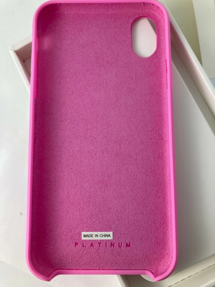 2x Capa de Silicone Platinum Premium para Apple iPhone XR 6.1" ROSA QUENTE - Imagem 4 de 4