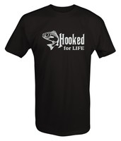 Tshirt -hooked For Life Fishing