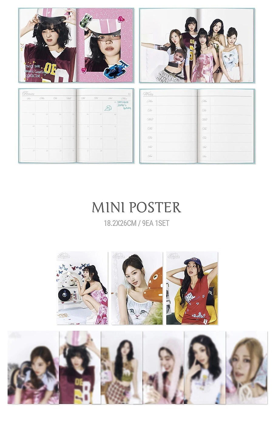 TWICE [COLLECTOR] 2025 SEASON'S GREETINGS/Calendar+Diary+18 Card+