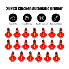20PCS Automatic Water Cup Poultry Drinker Feeder Chicken Duck Hen Quail Drinking