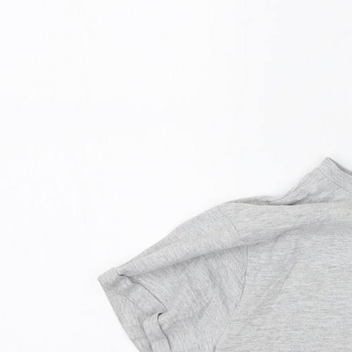 Primark Womens Grey Cotton Blend Cropped T-Shirt Size 2XS Crew Neck - Friends - Picture 3 of 12