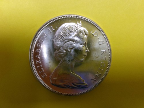 1867-1967 Elizabeth II - Flying Goose Canadian Silver Dollar. WDCA67UC - 第 1/2 張圖片