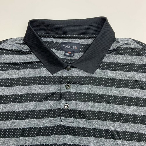 Chase 54 Polo Shirt Mens XXL Black Gray 