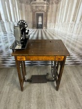 ANTIKER NÄHMASCHINEN TISCH BEISTELLTISCH MIT ANKER NÄHMASCHINE