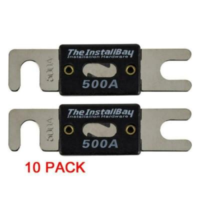 The Install Bay ANL500-10 High Quality Nickel Plated 500 Amp 500A Fuse (10/pack)