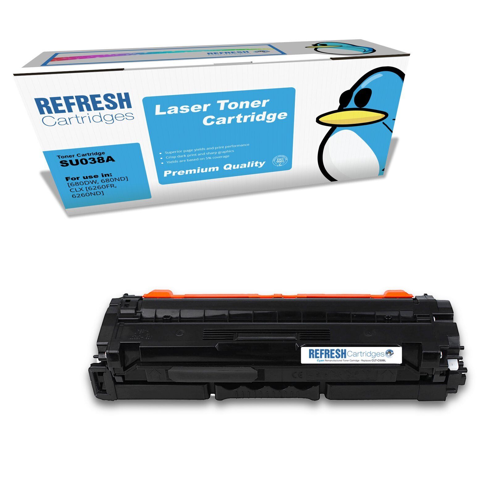 Refresh Cartridges Cyan CLT-C506L/ELS Toner Compatible With Samsung Printers