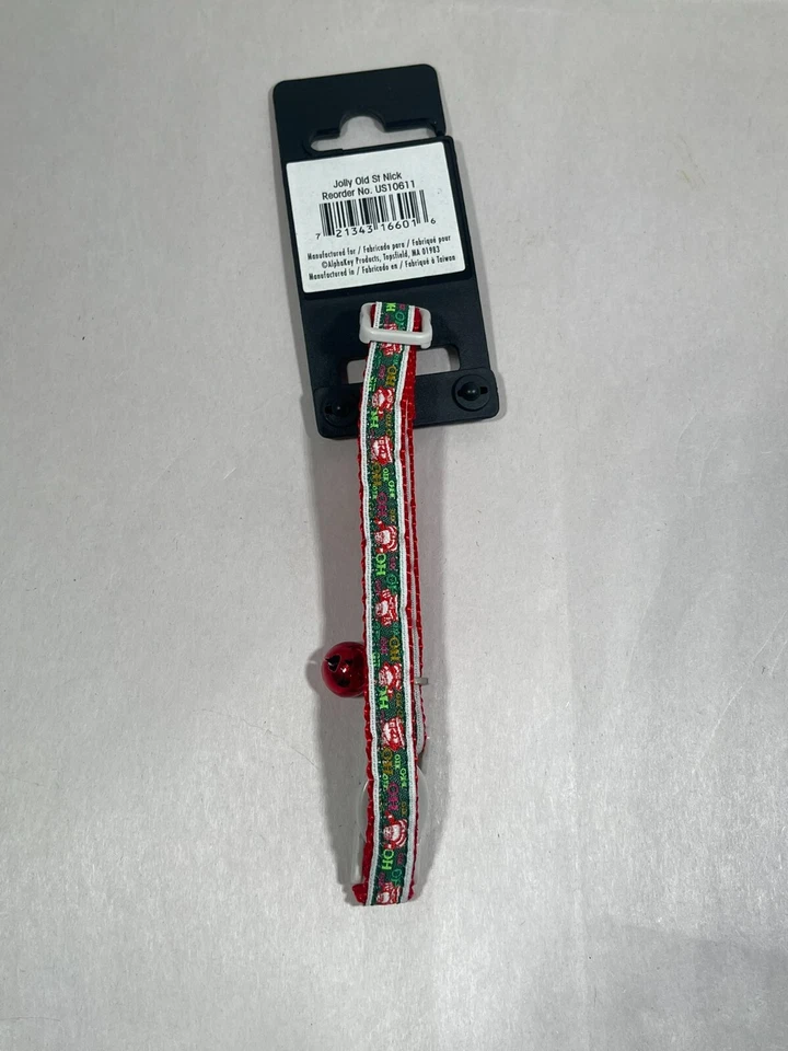 Красный Cat воротник с колокольчиком праздничный веселый старый St Nick зимний воротник коллекции новый - Изображение 4 из 4