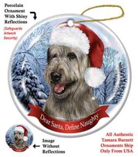 Assorted Irish Wolfhound Howliday Dog Christmas Ornament Decoration