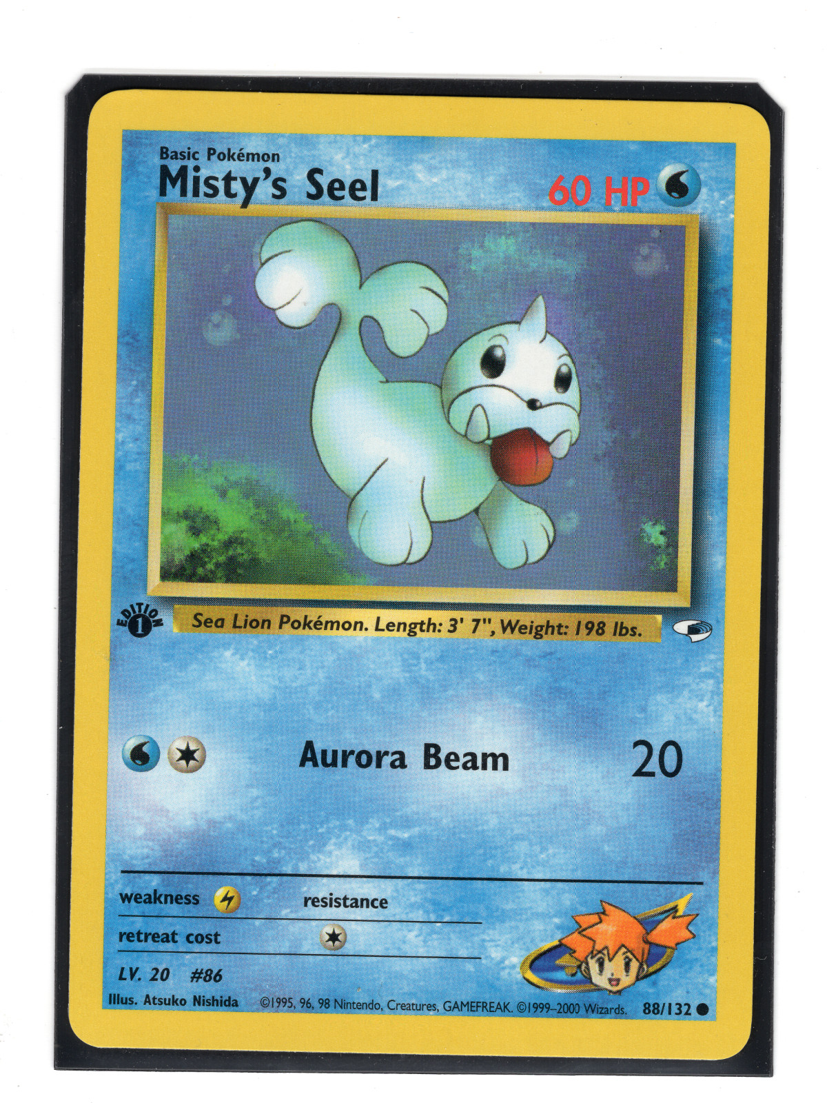 MISTY’S SEEL - 1st Edition Gym Heroes  - 88/132 - Common - Pokemon - NM