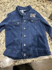 MTV Denim Jacket Logo Youth 14-16 Dark Button-up Jean Jacket Retro Style