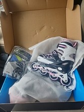 New Girl Adjustable Light Up Inline Skates Roller Blades Medium 13C-3Y US Pink