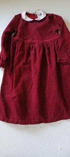 Little Me Dress Baby Girls Size 6 Red Black  Flowers Long Sleeves Christmas  - Image 3 of 4