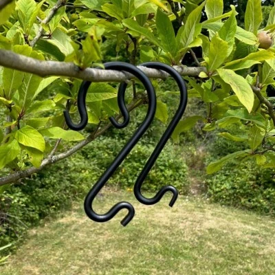 SELECTIONS Steel Tree Hanging S Hooks for Bird Feeders and Hanging Baskets (Set of 2)