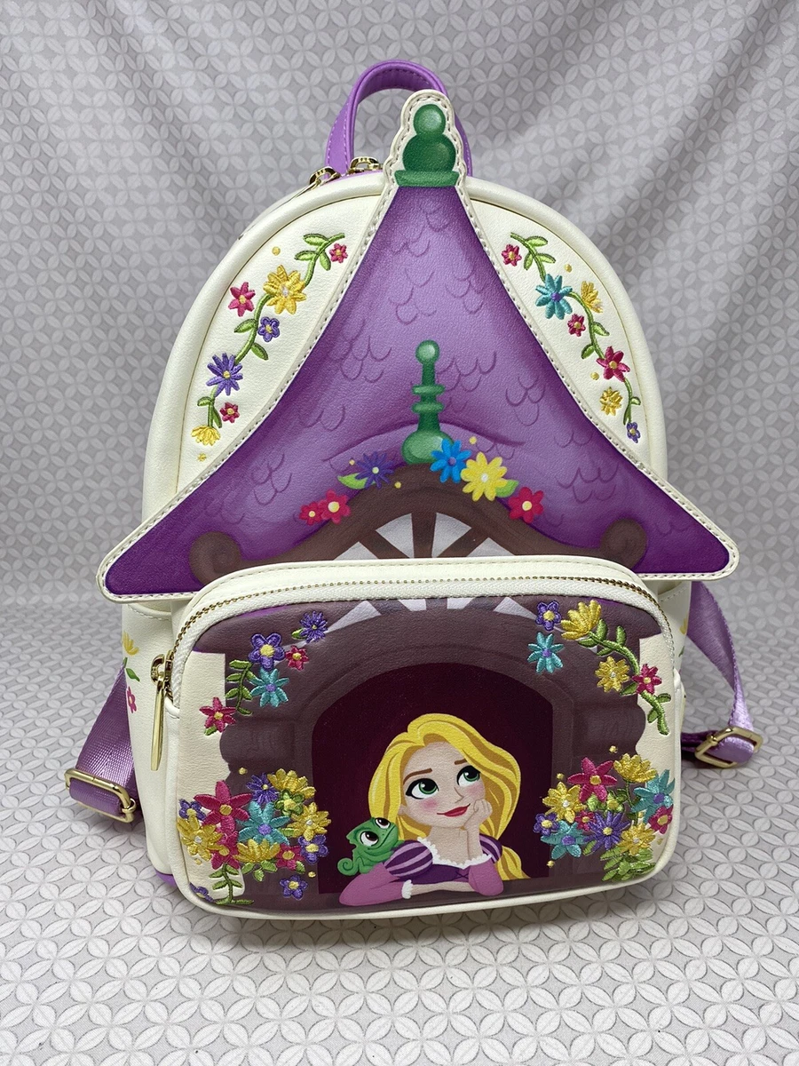 Loungefly Disney's Tangled Rapunzel Tower Scene 10th Anniversary Mini  Backpack - Merchoid