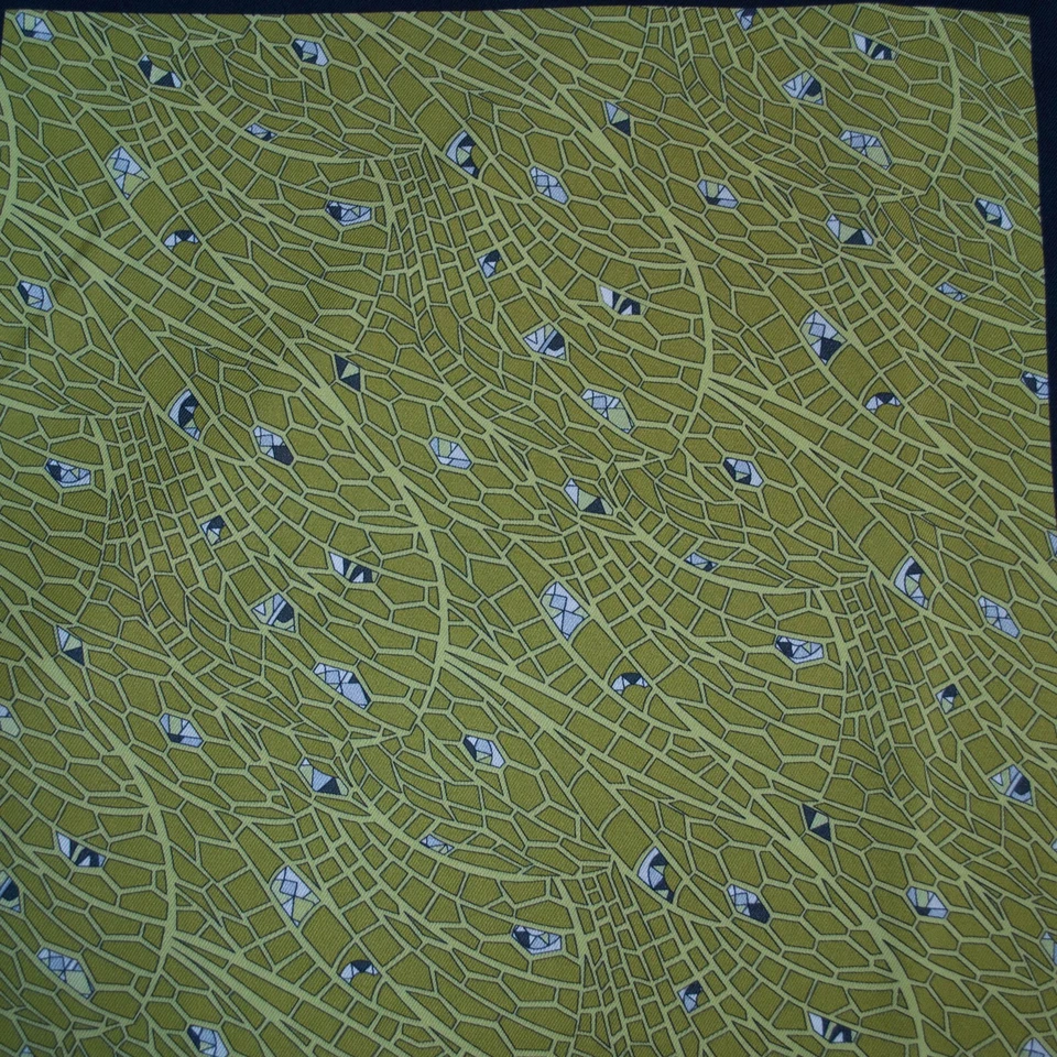 Emilio Pucci Auténtico Tejido de Sarga de Seda Pura Abstracto Hecho en Italia 32x32 cm. Foto 2 de 4