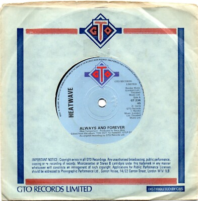 Heatwave - Always & Forever/ Mind Blowing Decisions. BIG 2 SIDER. MUST-HAVE - 7''