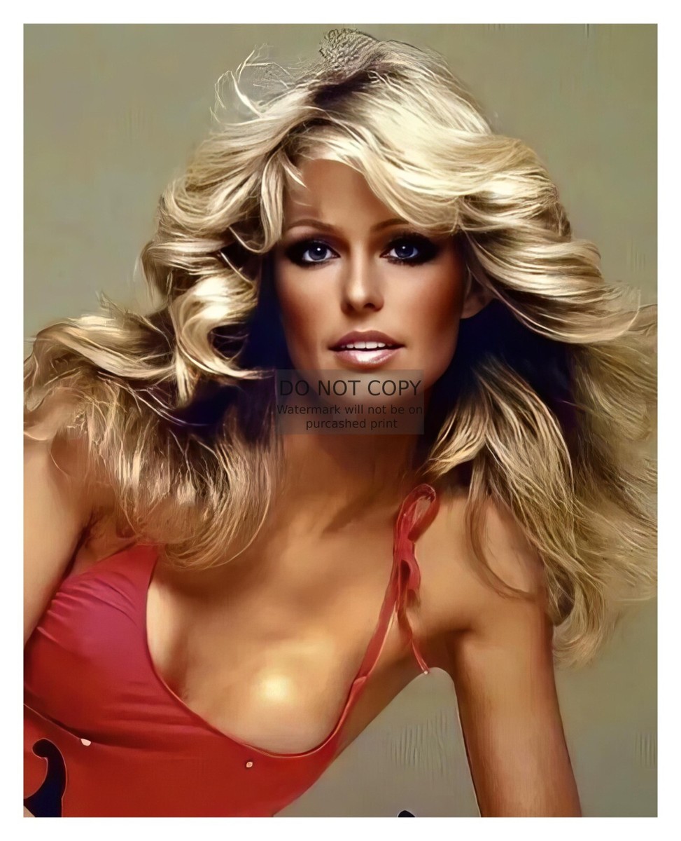 Young Farrah Fawcett Vintage In Red Bathing Suit -High Quality Photo - Foto 5