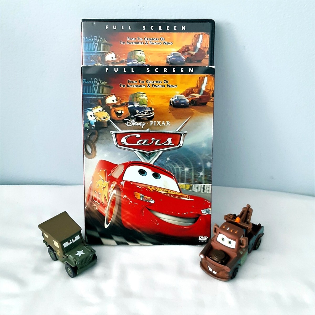Disney Pixar DVD Cars 2006 Release Plus Mattel Cars; Jeep