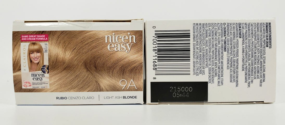 3 CLAIROL Nice'n Easy #9A LIGHT ASH BLONDE Permanent Natural Hair Color - FS