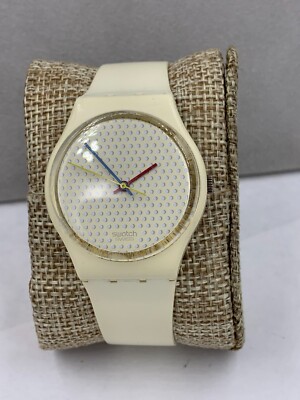 Swatch watch Ping Pong White GW105 Unisex 34mm Runs great