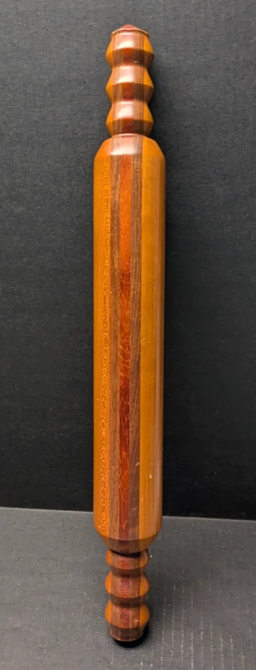 Hand Turned Wood 20” Rolling Pin Hickory Walnut Cherry 2.25” Diameter