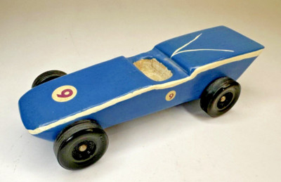 Vintage Boy Scouts BSA Pine Wood Derby Car Racer #9