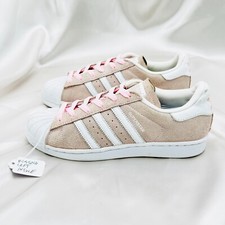 Adidas Originales Superstar Rosa Gamuza Almeja Concha Para Mujer Talla 6.5 Tenis Zapatos
