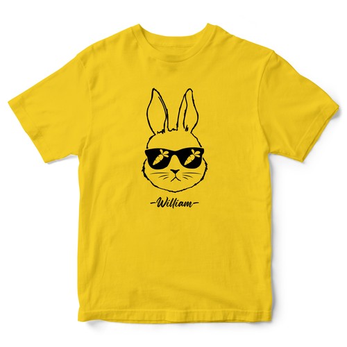 Personalised Easter Bunny T Shirt For Boys shirt Boy Cute Custom Name Son Nep... - Picture 2 of 10