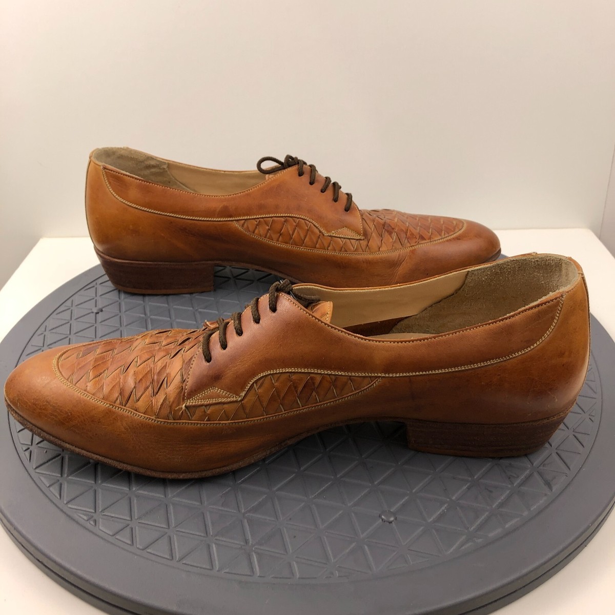 Wild Pair Men’s Leather Black/Brown Shoes Made in Italy, Size 10 The Wild Pair Shoes Mens Size 10.5 Brown Leather Slipon Lace  main image 4