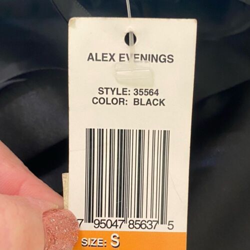 Alex Evenings Vintage New Size S Black Satin Formal Evening Maxi Skirt Modest - Picture 4 of 6