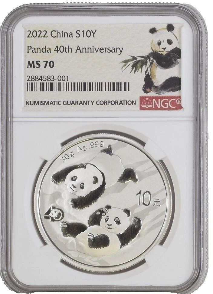 Panda chino 1 Oz contenido de metal precioso por unidad de monedas de plata