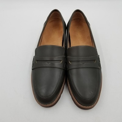 New Vionic Cheryl II Loafers Dark Khaki Gray Womens Size 7.5 B Comfort 