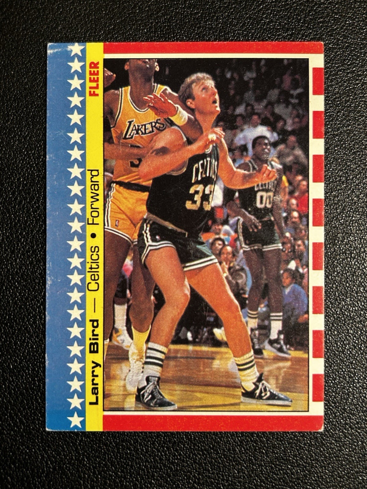 Fleer 1987 Larry Bird Sticker Bend and Peel #4 of 11 Boston Celtics