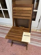 Smith & Hawken Teak Coventry 2009 Outdoor Folding Chair Patio Quality Sturdy New