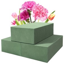 3 Pack Floral Foam Blocks 5.5" x 3.1" x 1.7" Wet and Dry Flower Foam for Flow...