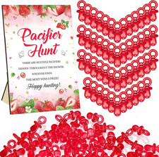 51 Pcs Pacifier Hunt Baby Shower Games Include Hunt Sign and 50 Acrylic Pacifier