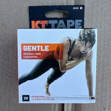 KT Tape Elastic Kinesiology Therapeutic Gentle Tape 20 Strips Beige 10" Precut