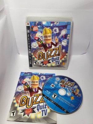 Buzz Quiz TV (Sony PlayStation 3, 2008) PS3 Complete Game W/ Manual No Buzzers