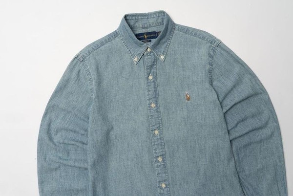 Men Ralph Lauren Shirt Navy Cotton 36 / S / 44 #313M