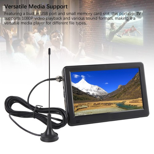 .›6 Inch Portable TV Color TFT LED USB Port Rechargeable Battery Operated Part - Picture 20 of 24