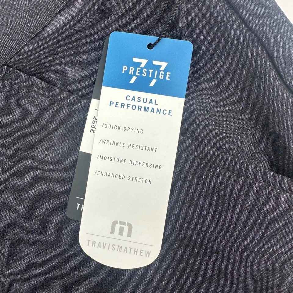 Calça masculina Travis Mathew Mercurio golfe desempenho tamanho 40x32 carvão urze - Imagem 4 de 4