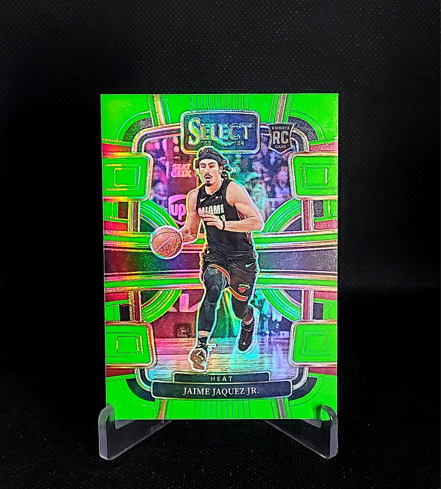 2023-24 Panini Select SSP Neon Green Prizm /75 Jaime Jaquez Jr RC Rookie #100