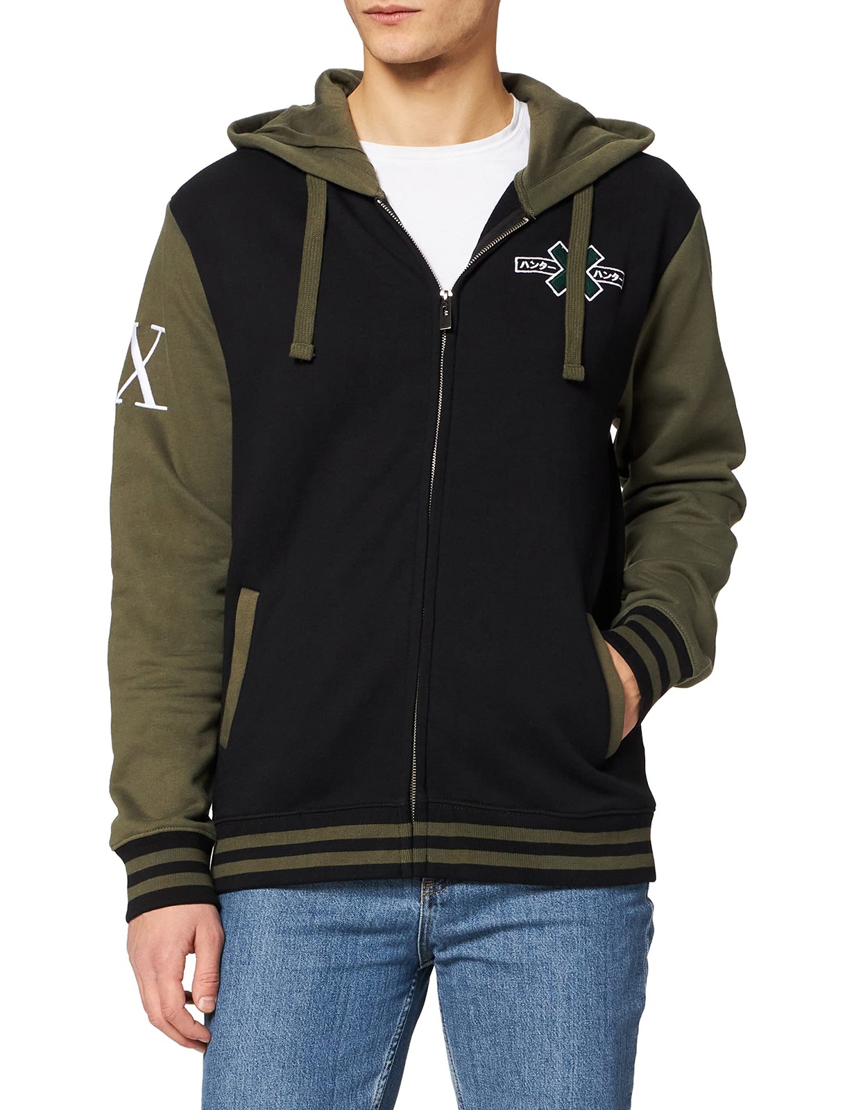 хлопчатобумажный отдел Herren Kapuzenpullover L Schwarz Хаки 9590₽