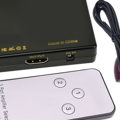 4K Hd Multimedia Interface Switcher 3 In 1 Out Ir Fernbedienung Hd Multimed URS