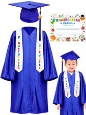 Kindergarten Graduation Cap and Gown Set with Tassel Certificate Unisex Outfit